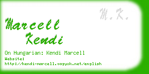 marcell kendi business card